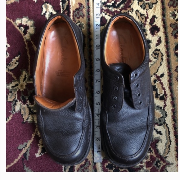 Clarks Men’s Brown Leather Shoes Size 10 - Picture 10 of 11